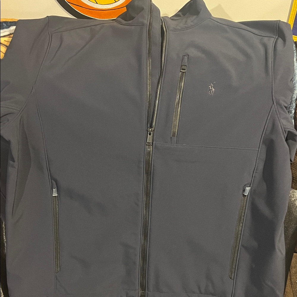 Polo by Ralph Lauren Men's Dark Navy Weatherproof Performance Full Zip Jacket - Picture 5 of 10